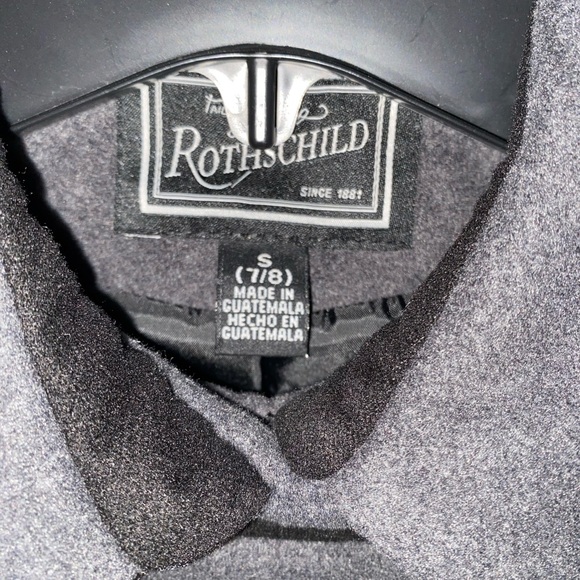 Rothschild Charcoal Gray Girls size 7/8 dress coat - Picture 3 of 6